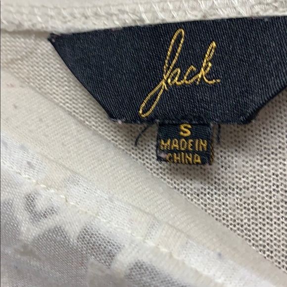 Jack cream top split back sweater top/sleeves. - Picture 5 of 7